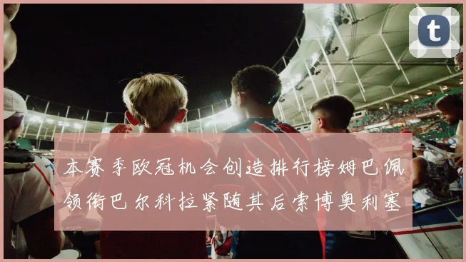本赛季欧冠机会创造排行榜姆巴佩领衔巴尔科拉紧随其后索博奥利塞表现出色